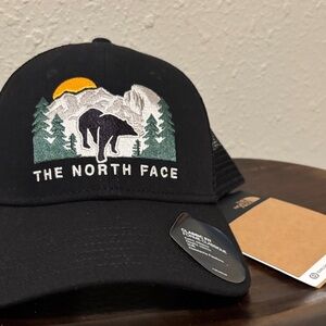 The North Face Black Cap with Bear and Mountain Embroidery